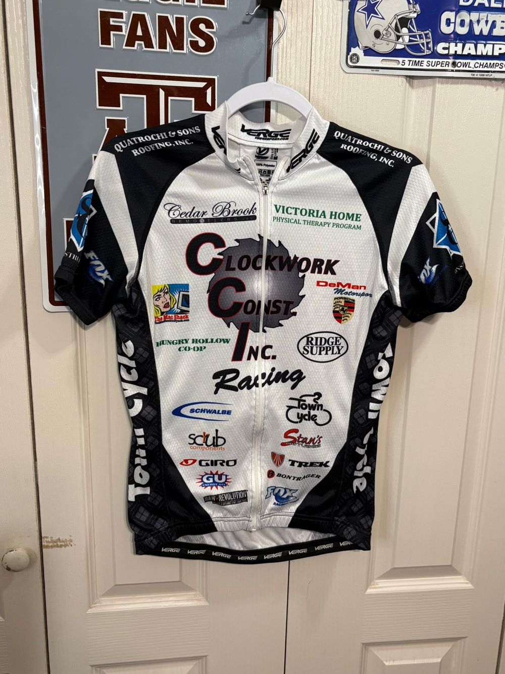 Clockwork Const. Inc. Racing Women’s White & Black Cycling Jersey